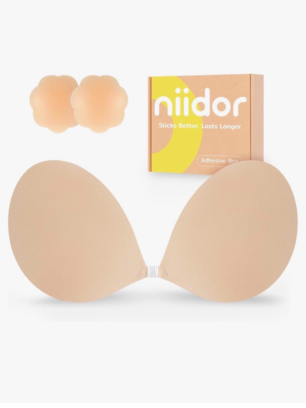niidor Adhesive Strapless Backless Bra - Nude